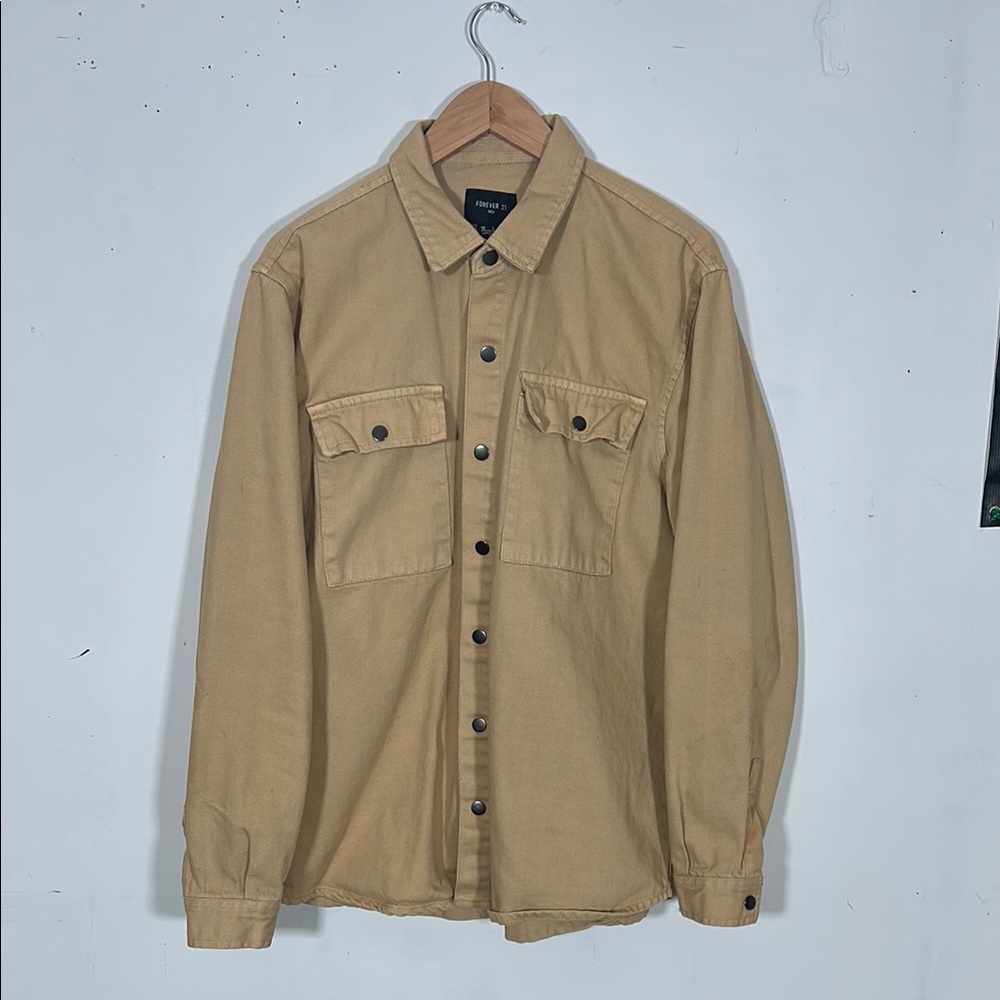 Forever 21 Tan Button-Up Jacket